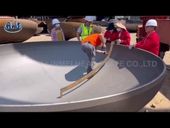 Q345r 2600mm kepala elips kapal tekanan stainless steel ujung piring 58mm