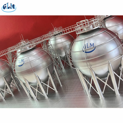 Tangki penyimpanan LPG bola baja tahan karat, kepala piring