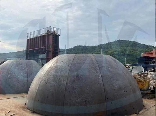Spesialisasi Baja Karbon Joggle Piring Kepala Kapal Tekanan Hemispherical Ends