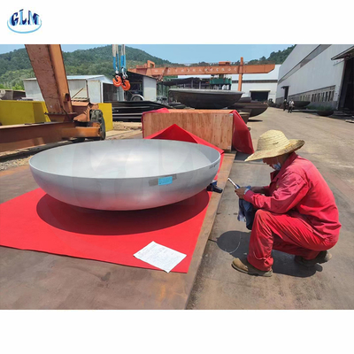 Besi tahan karat Hemispherical Eliptical End Heads untuk Agitator