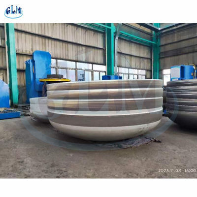 4500mm Diameter tanpa jahitan Tangki Dished Kepala Pipe Fittings Cap Alloy Steel Eleptik End