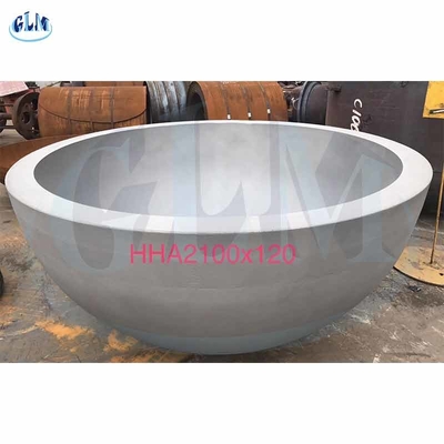 HHA 2100mm 120mm Hemispherical Tank Heads ANSI Dish Ends Untuk Kapal Tekanan