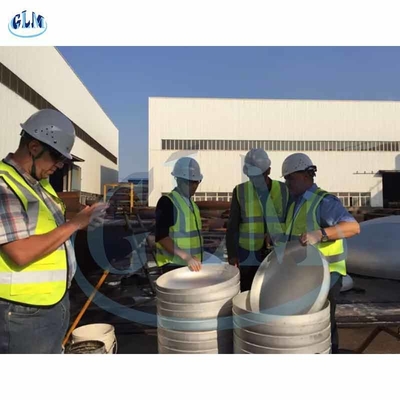 SS304 ASME 5000MM 40in Metal Tank End Caps Elliptical Dish End Untuk Pipe Fitting