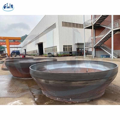 Dish Cone Stainless Steel Pipe Caps Welded ASME Q235 Untuk Bagian Bawah Kapal
