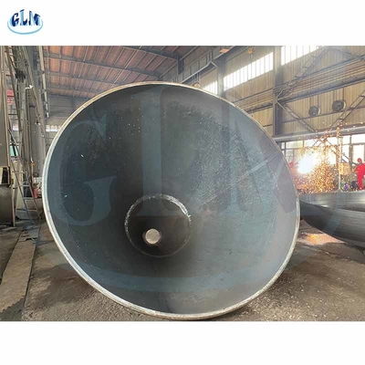 Dish Cone Stainless Steel Pipe Caps Welded ASME Q235 Untuk Bagian Bawah Kapal
