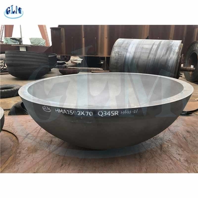 Q345R Baja Ringan Kepala Tangki Eliptik Hemisferik Dimensi 1592MM X 70MM