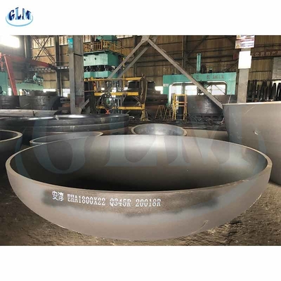 Q345R 1800mm Diameter 300mm Ketebalan Kapal Tekanan Kepala Piring Piring Akhir Pembuatan