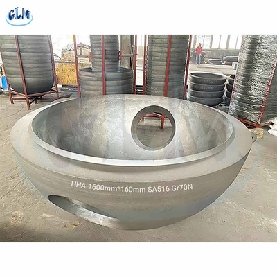 SA516 Gr70N 500mm Kepala piring torisferik Jenis ujung piring dalam kapal tekanan