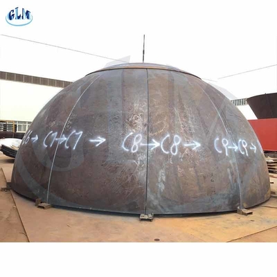 300mm AISI Titanium Karbon Steel Hemispherical Kepala Tekanan Kap End Vessel