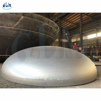 89mm 100mm PED Pipe Tangki las Baja Karbon Dished Kepala Akhir Untuk Kapal Tekanan