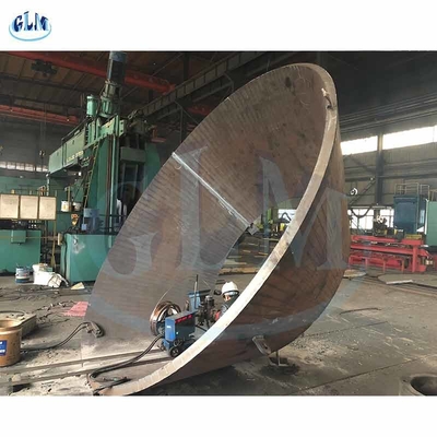 25mm 5000mm Kepala Tangki Kerucut Baja Karbon Ukuran Kepala Semi Elips