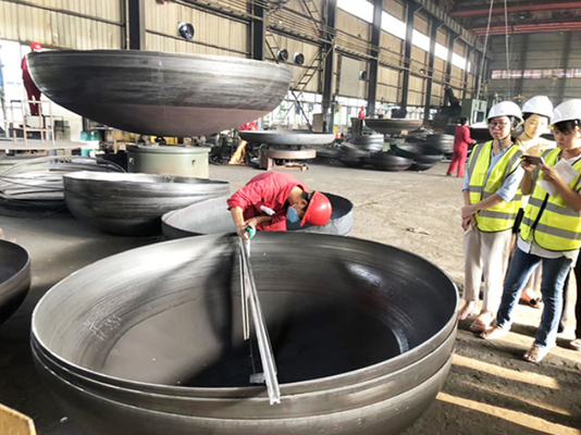 89MM 2000MM Semi-eliptik Stainless Steel Dish Head Untuk Boiler Dan Kontainer PED GB