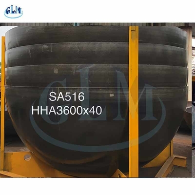 Karbon Steel Hemi Tank End SA516 HHA 3600mm Diameter 40 mm