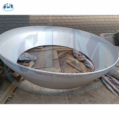 Baja tahan karat 304/SS304L Konik Tangki Piring Kepala Top ID 2600mm