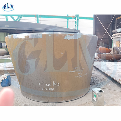 SA516 Gr70 ID dasar 3300MM Kepala tangki kerucut Ketebalan 74mm