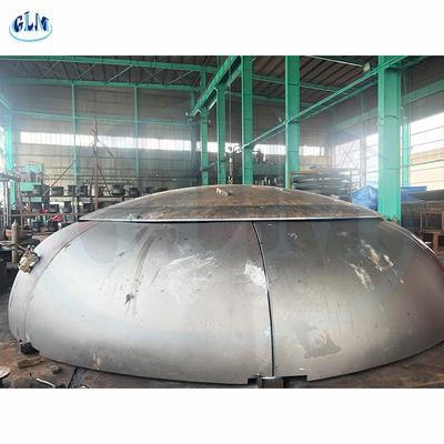 7000mm Diameter Baja Karbon Segmented Tank Head Untuk Boiler Dan Penukar Panas