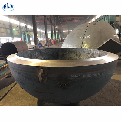 2000mm Diameter 180mm Ketebalan Hemispherical Dished Kepala Untuk Kapal Tekanan