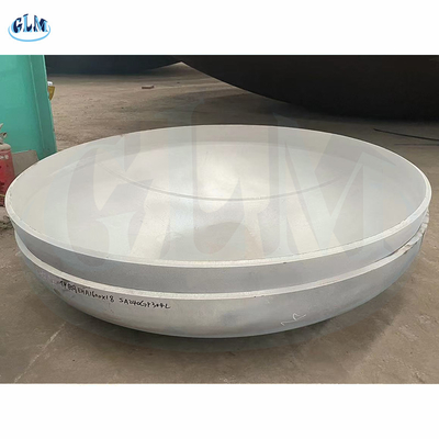 3400mm Diameter Baja tahan karat kepala kapal, ujung piring elips