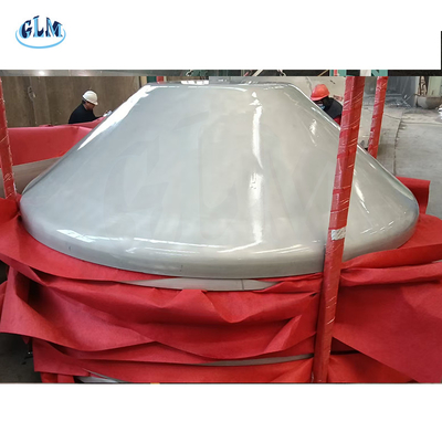 Kepala tangki kerucut stainless steel, bagian bawah tangki dengan piring