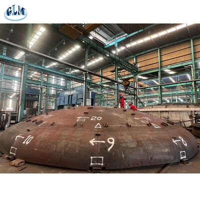 4200mm Diameter Torispherical Dished Head dengan Hot Pressing dan Sambungan Las untuk Kapal Tekanan