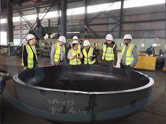 Q345r 2600mm kepala elips kapal tekanan stainless steel ujung piring 58mm